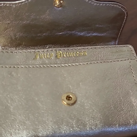 Darling Juicy Couture "Juicy Princess" Mini Wallet, Gold Shine NEW WITH TAGS ♥ - Picture 7 of 7